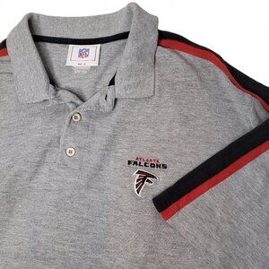 Vintage 2003 NFL Atlanta Falcons Polo Men's Embroidered Logo Striped Shoulder XL
